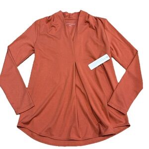NEW Soft Surroundings Bergamont Top Size Small Orange Modal Blend